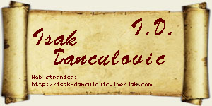 Isak Dančulović vizit kartica